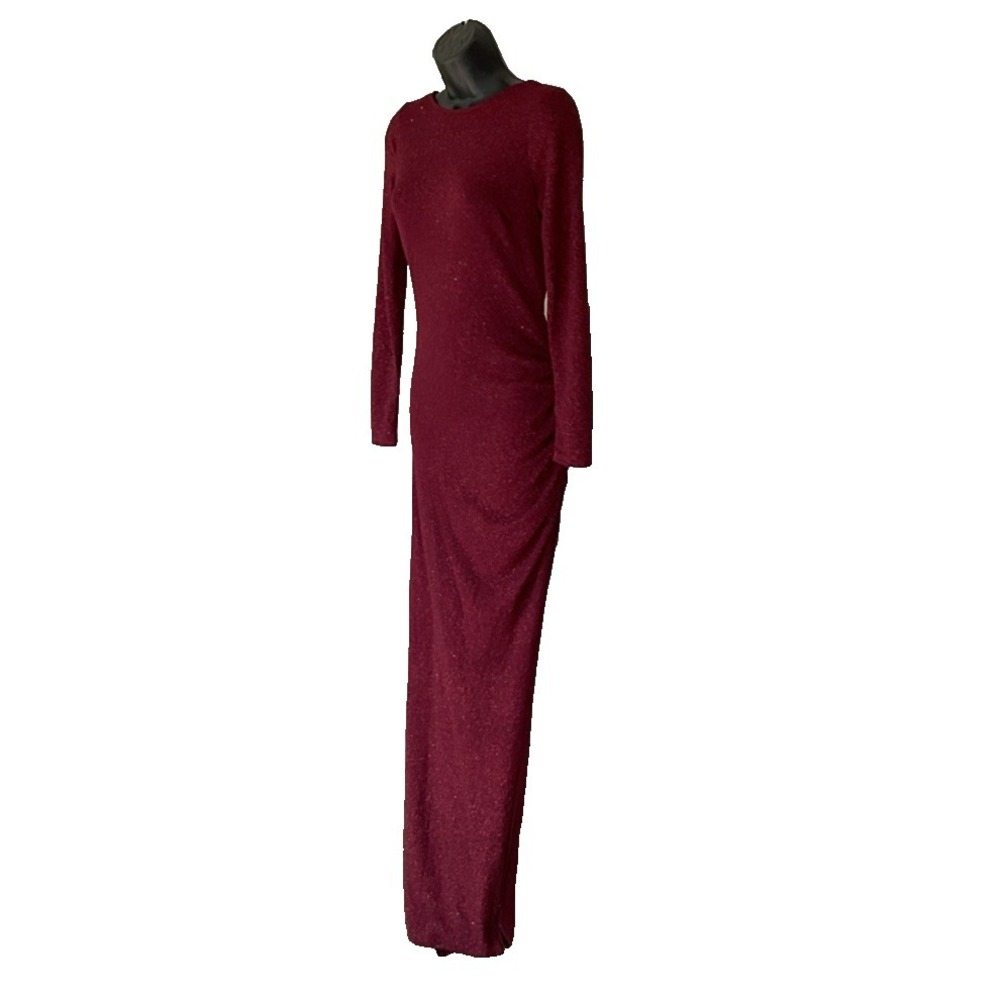 WINDSOR Wine Sparklyβ Glitter Formal Maxi Gala Party Home Coming Prom Dress S